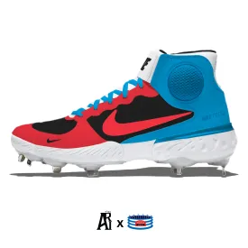 "Miami" Nike Alpha Huarache Elite 3 Mid Cleats by Stadium Custom Kicks