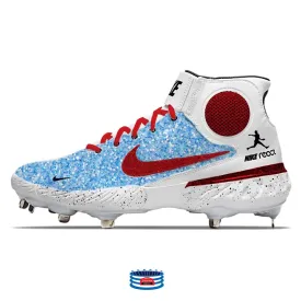 "Miggy Glitter" Nike Alpha Huarache Elite 3 Mid Cleats by Stadium Custom Kicks