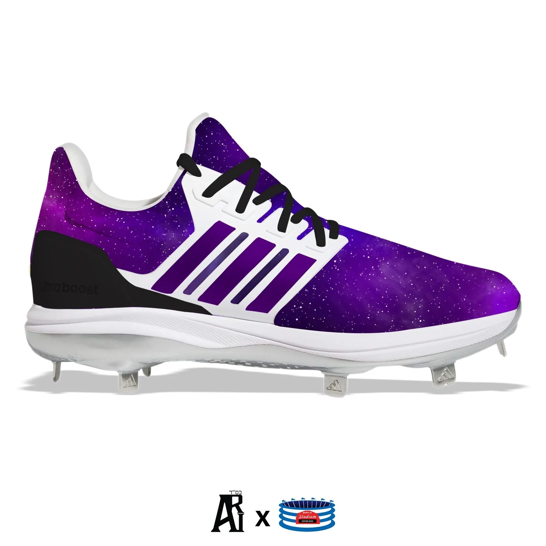 "Purple Galaxy" Adidas Ultraboost DNA 5.0 Cleats by Stadium Custom Kicks