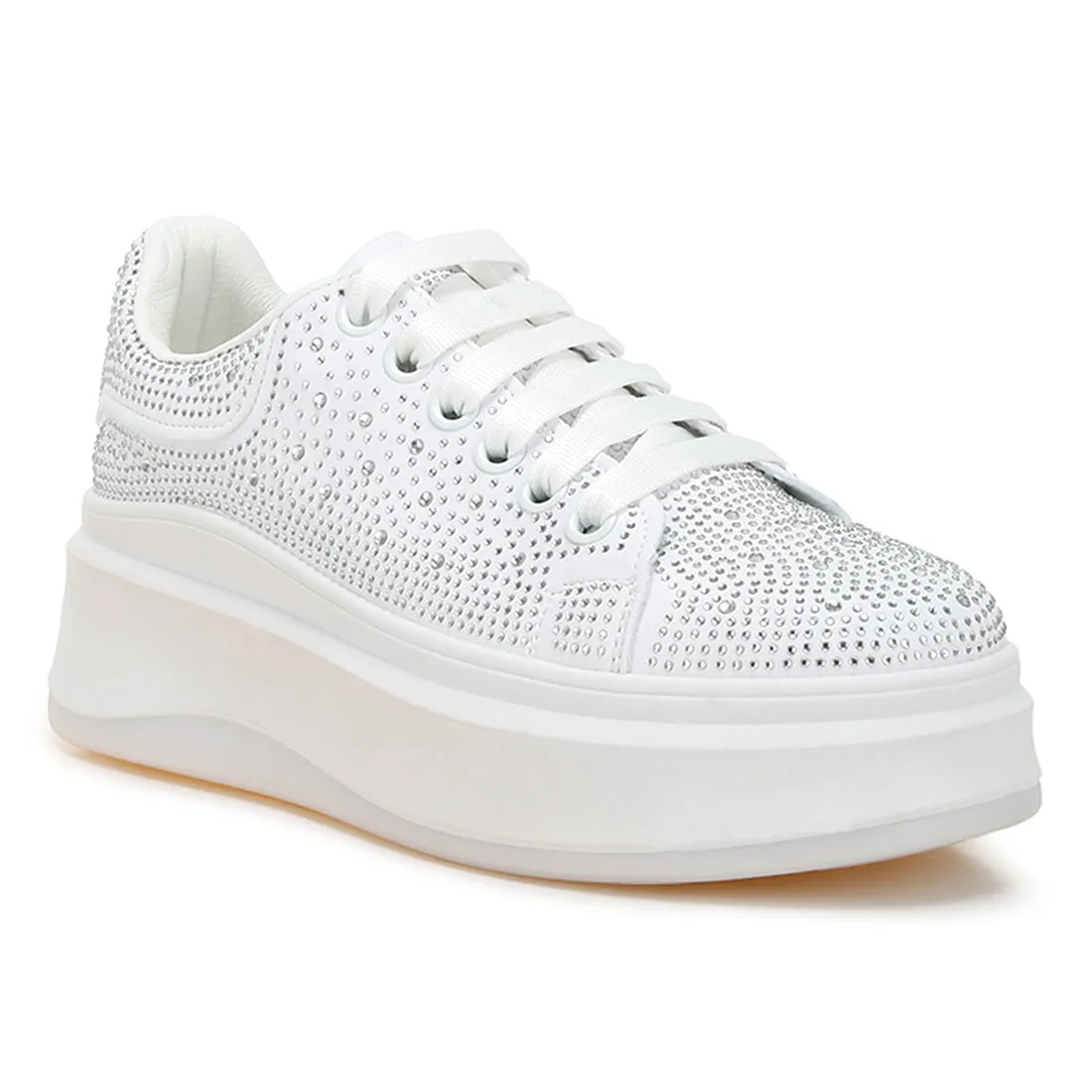 Rhinestones Embellished Chunky Sneakers