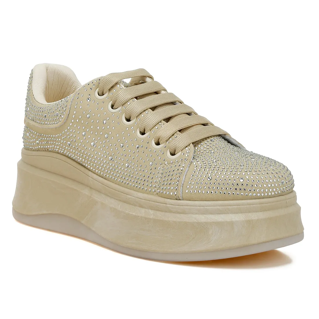 Rhinestones Embellished Chunky Sneakers