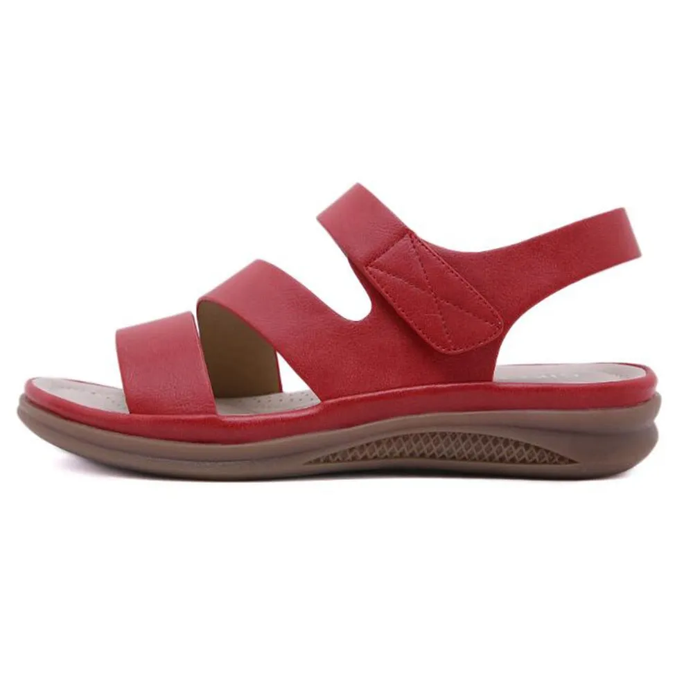 Rounded Head Slope Casual Sandals with Retro Vibes