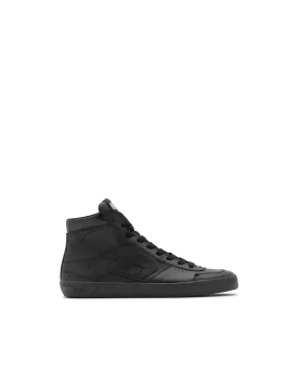 S-Leroji Mid Leather High-Top Sneakers