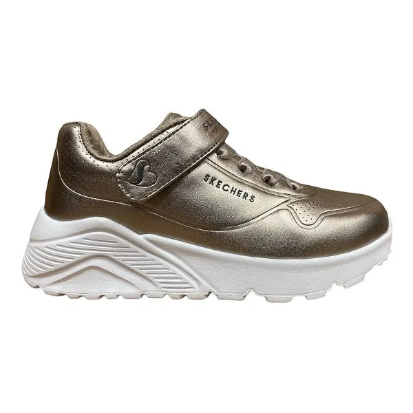 Skechers Sneakers da ragazza Uno Lite Chrome Steps 310453L/PEW grigio peltro