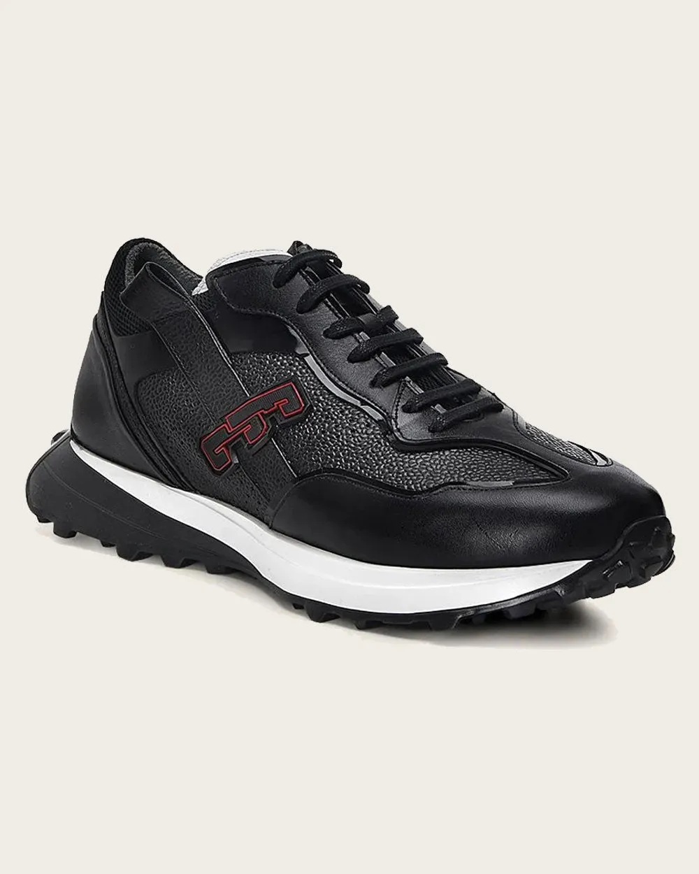 Sneakers black leather