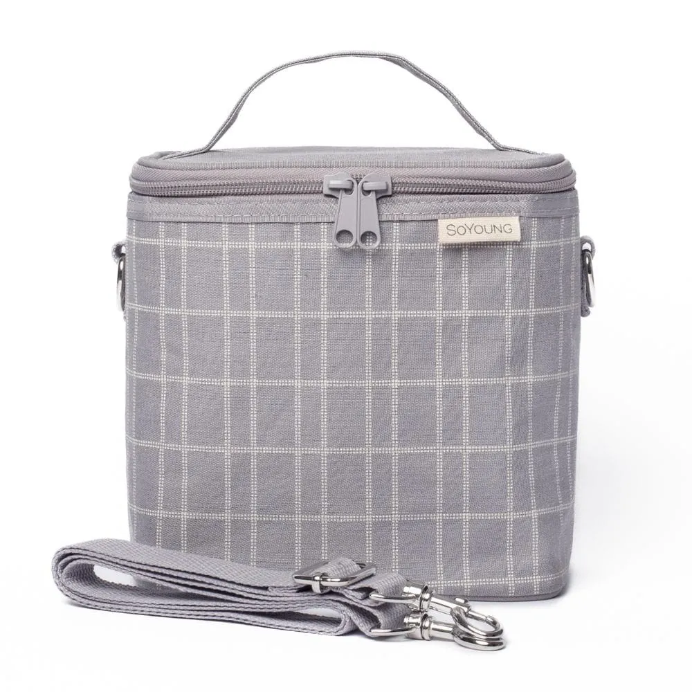 SoYoung Petite Linen Insulated Lunch Cooler Bag