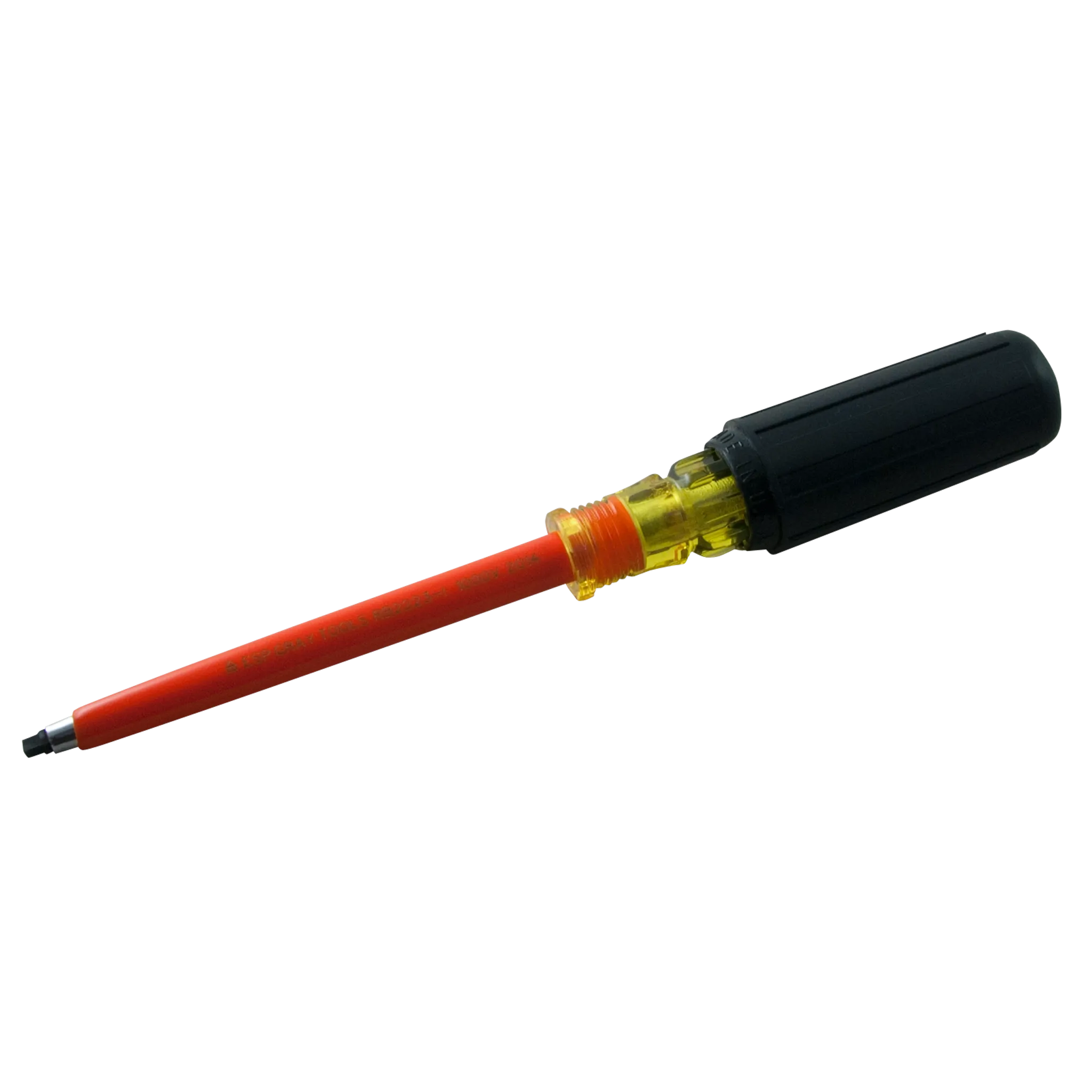 Square Recess Insulated Screwdriver - Round Shank