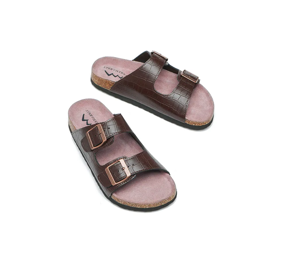 TARRAMARRA® Adjustable Strap Embossed Summer Beach Sandal Slides Oliver