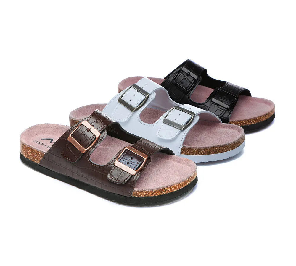 TARRAMARRA® Adjustable Strap Embossed Summer Beach Sandal Slides Oliver