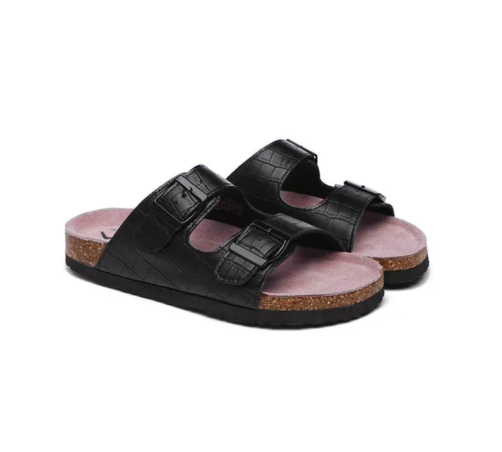 TARRAMARRA® Adjustable Strap Embossed Summer Beach Sandal Slides Oliver