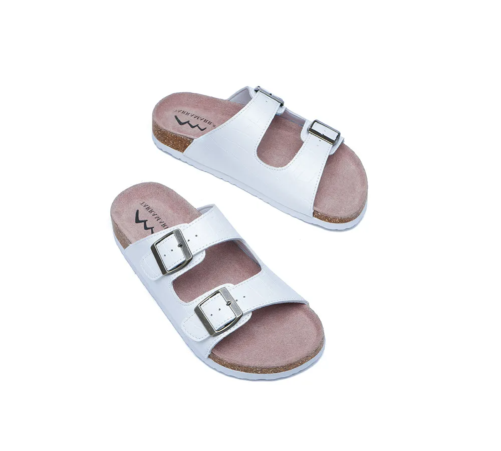 TARRAMARRA® Adjustable Strap Embossed Summer Beach Sandal Slides Oliver