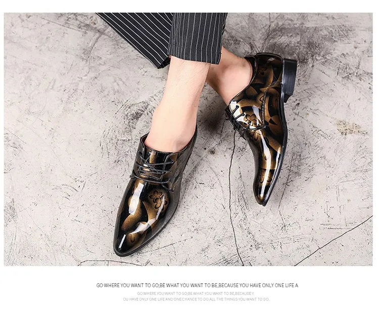 Trends pointed men's leather shoes  fashion men's shoes