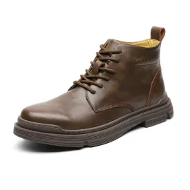 West Louis™ Genuine Leather Ankle Classic Boots