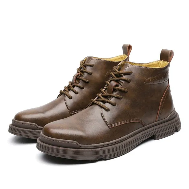 West Louis™ Genuine Leather Ankle Classic Boots