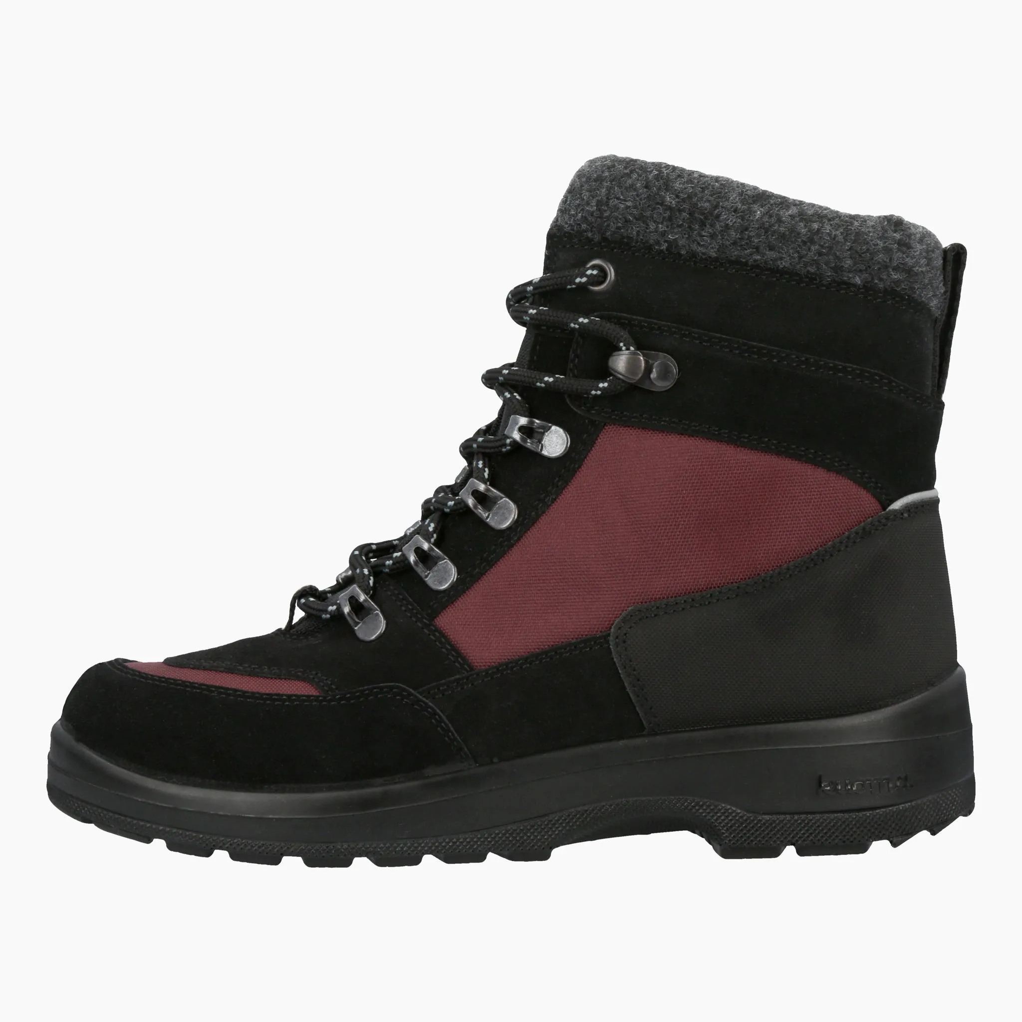 Winter ankle boots Tuisku, Bordeaux/Black