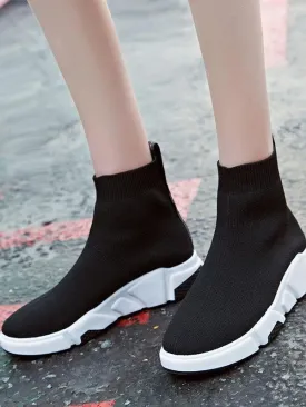 Women Stretch Sock Sneaker Ankle Boots