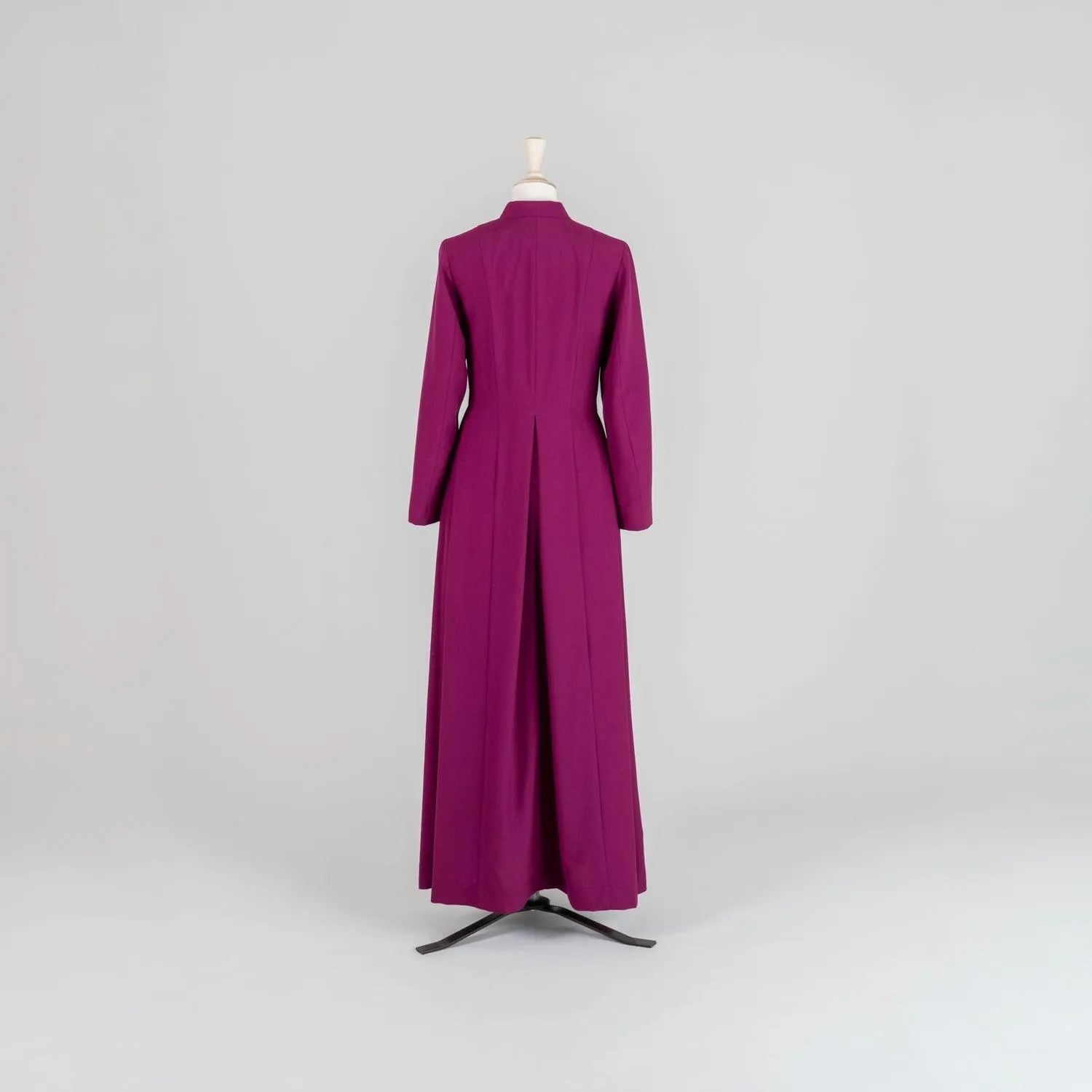 Women's Custom Roman Purple Single-Breasted Cassock in Lightweight Pure Wool