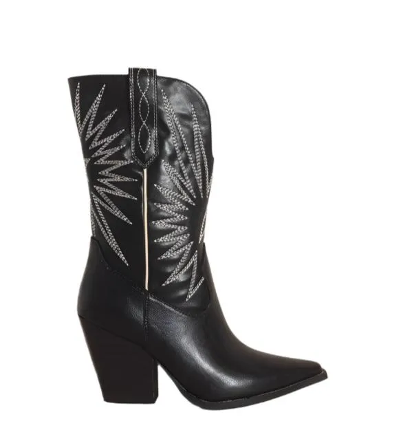 Womens Shoes Style Emersyn - Starburst Embroidery Boots