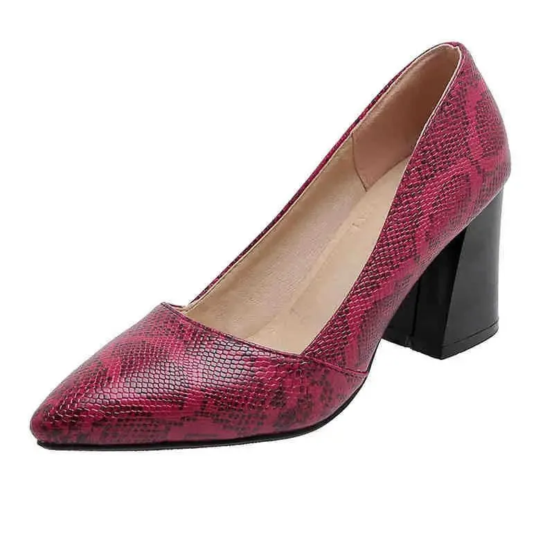 Women's Snake Shoes: Stylish 8CM Heel, Cushioned Comfort & Multiple Colors