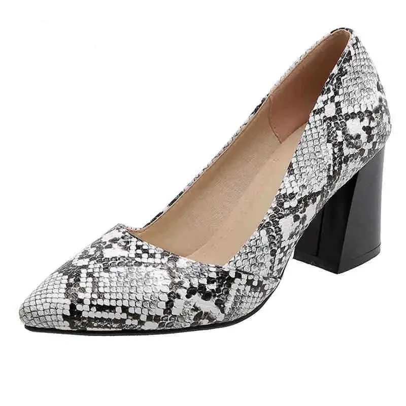 Women's Snake Shoes: Stylish 8CM Heel, Cushioned Comfort & Multiple Colors