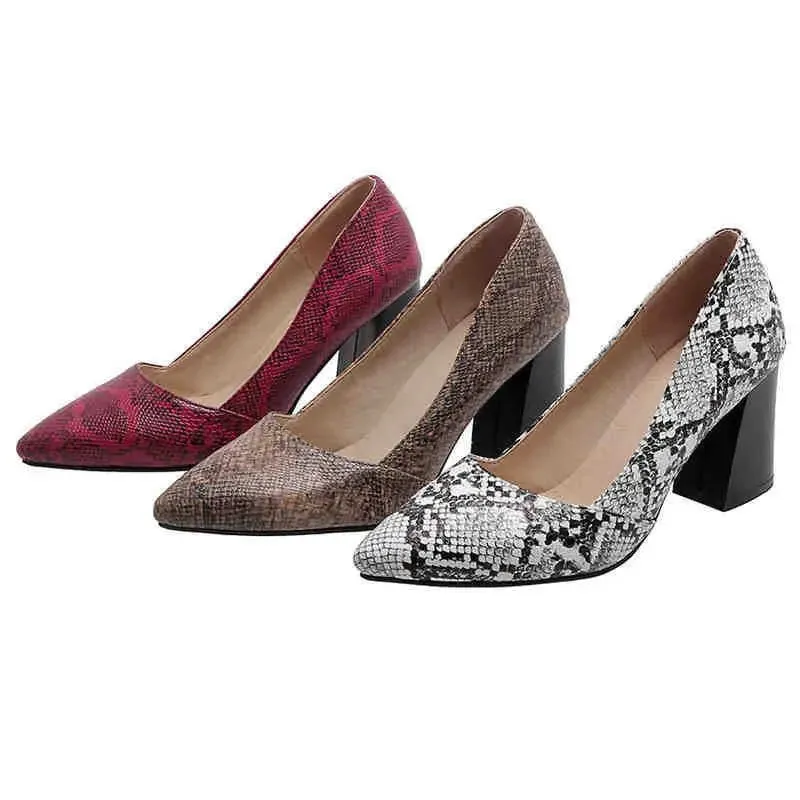 Women's Snake Shoes: Stylish 8CM Heel, Cushioned Comfort & Multiple Colors