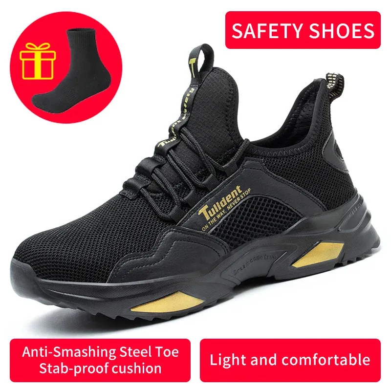 WorkSafety Shoes Men Boots Women Steel Toe Cap Sport Snekers Puncture Proof Crash Proof Light Wear Resistant Industrial Quality