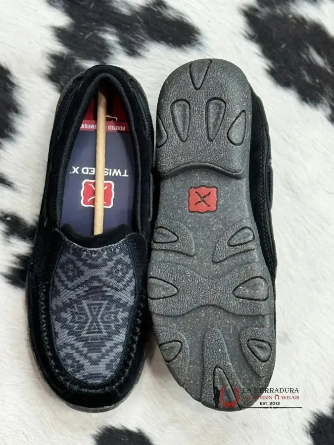 ZAPATOS TWISTED X SLIP ON DRIVING MOCS SLIP ON D TOW BLACK & GREY